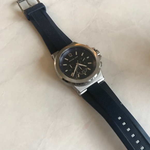Michael Kors Accessories - Michael Kors Dylan Blue Dial Blue Rubber Watch